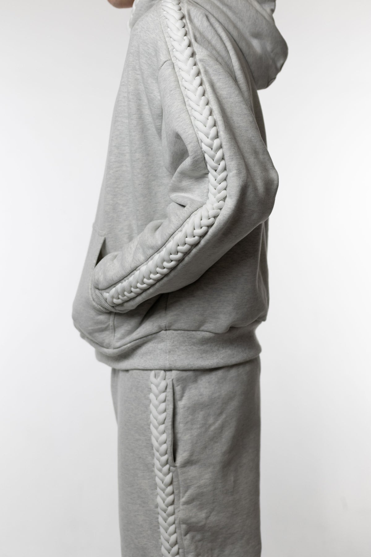 Heather Grey Braided Sweats