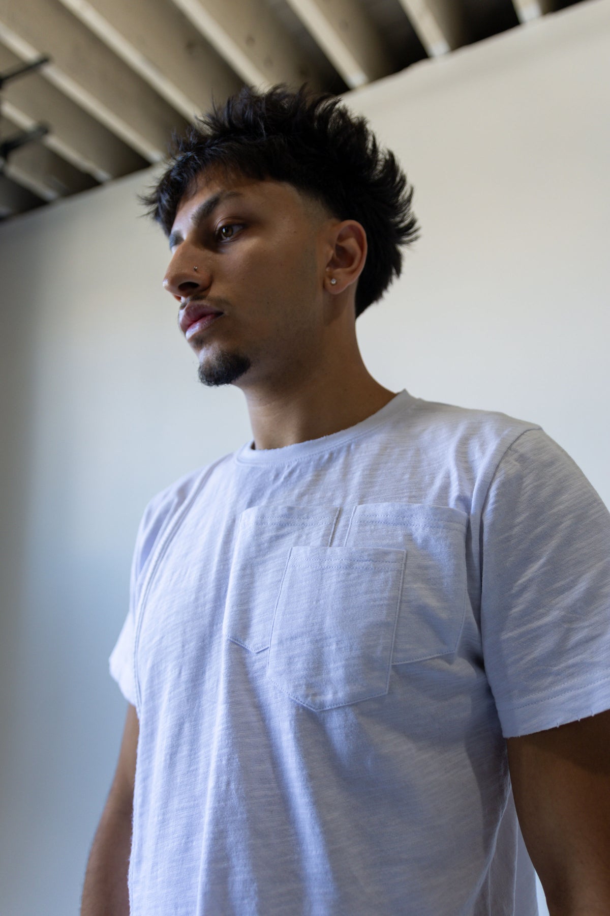 Triple Pocket Tee - White