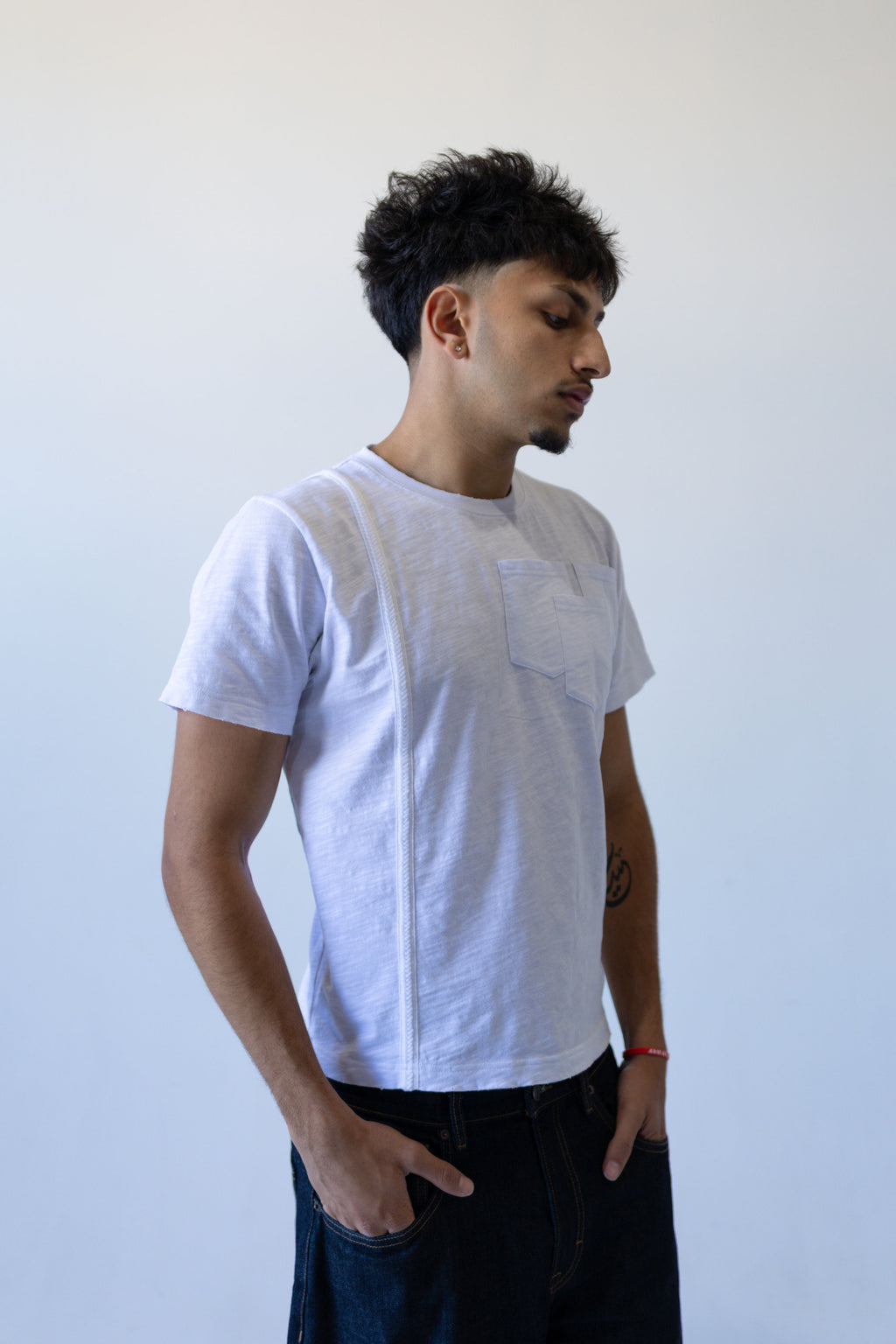 Triple Pocket Tee - White