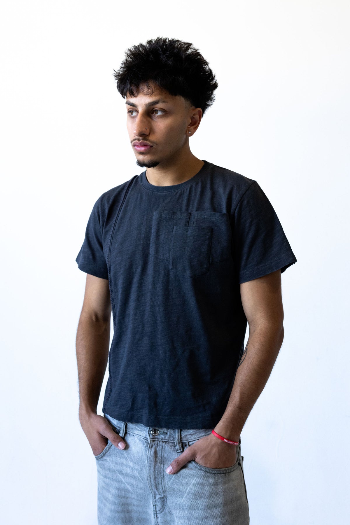 Triple Pocket Tee - Charcoal
