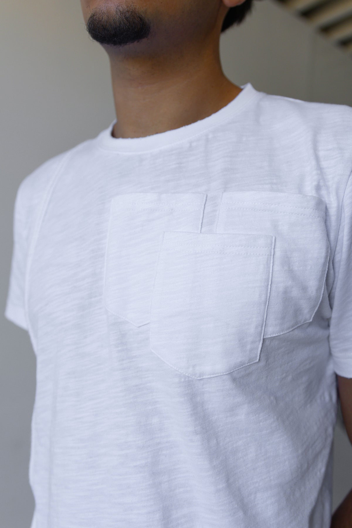 Triple Pocket Tee - White