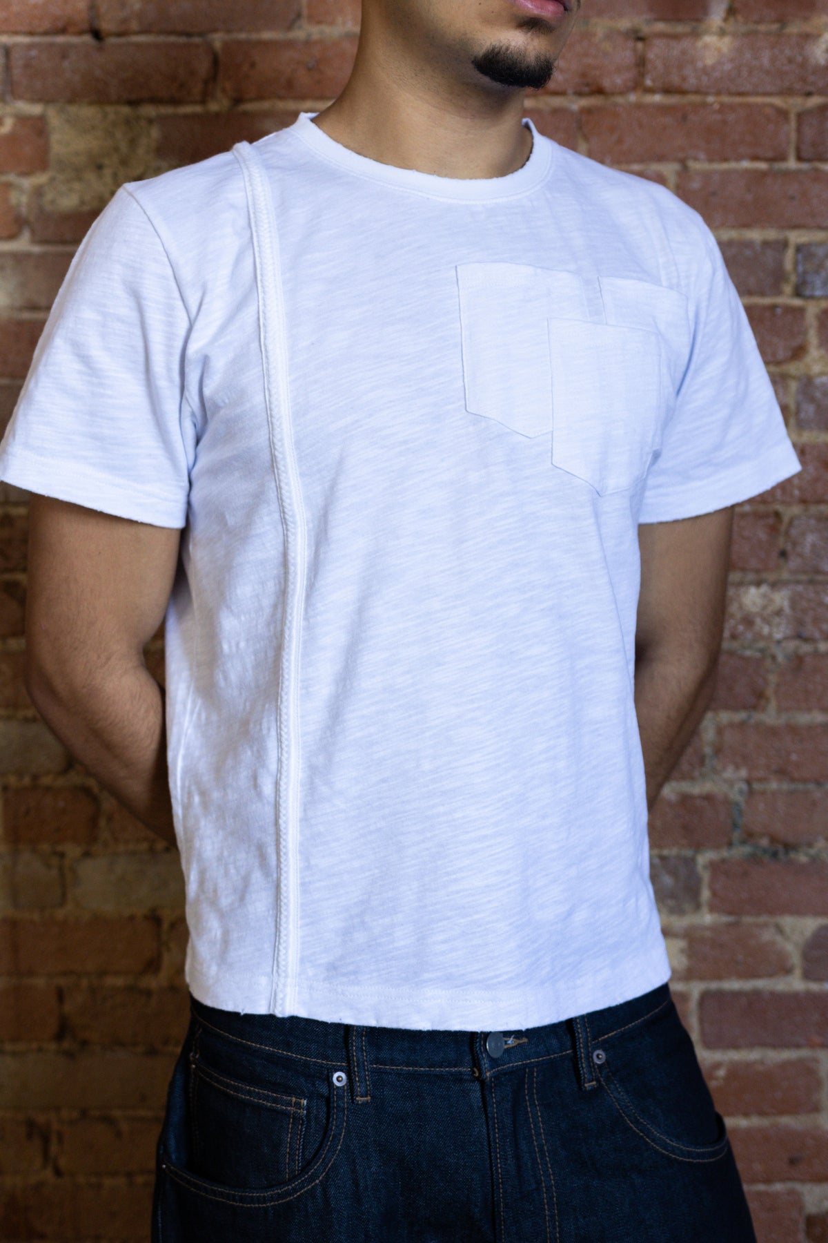 Triple Pocket Tee - White