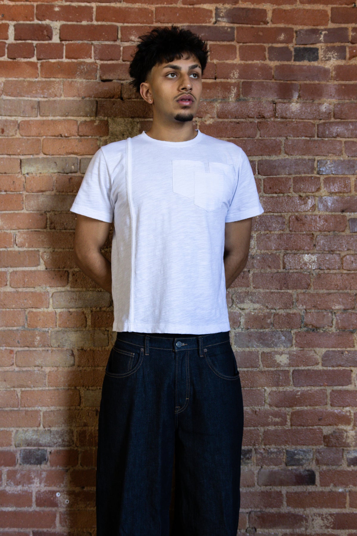 Triple Pocket Tee - White