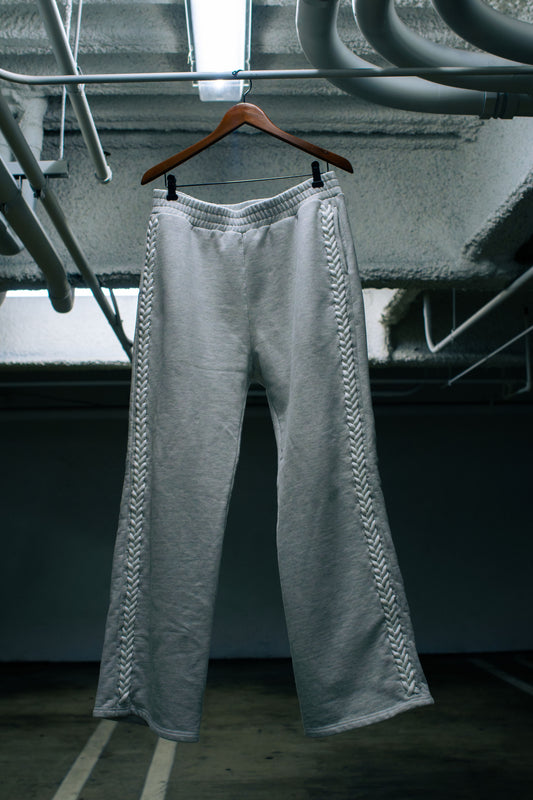 Heather Grey Braided Sweats