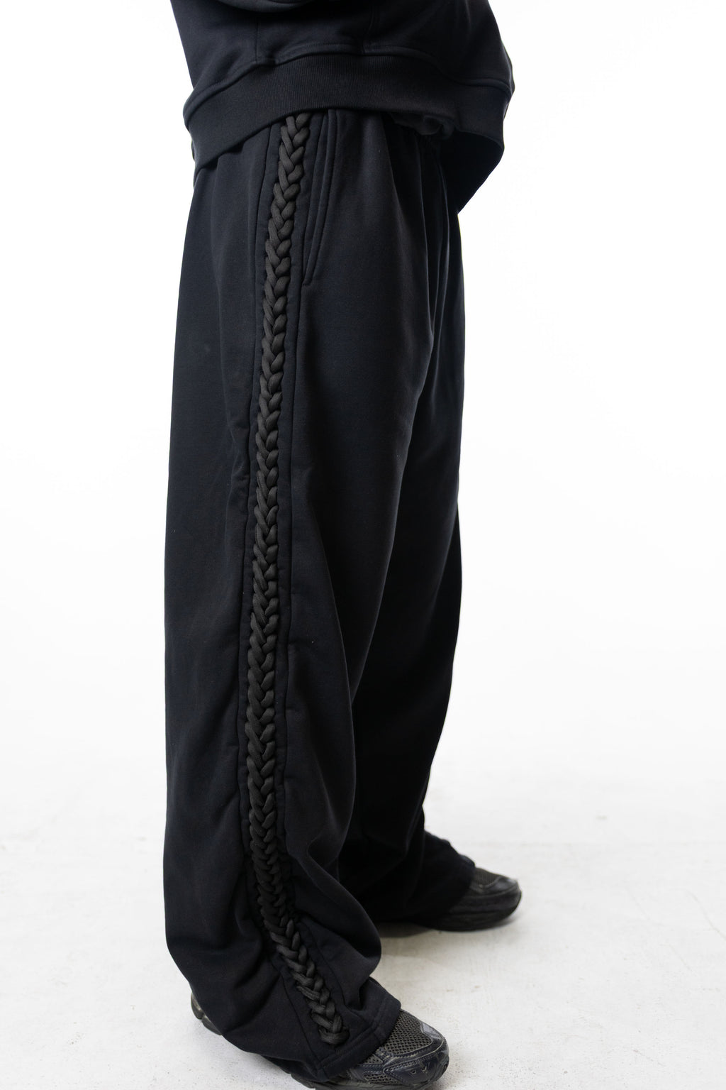 Black Braided Sweats