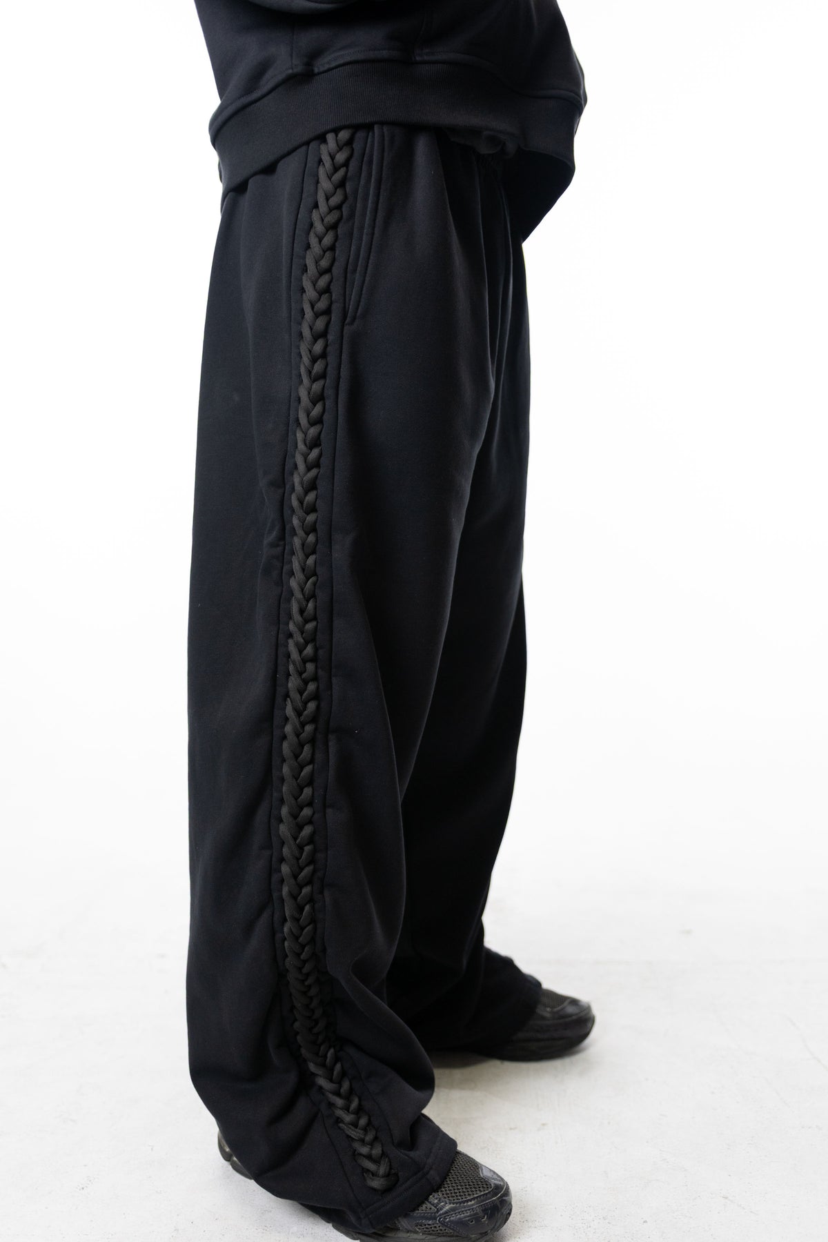 Black Braided Sweats
