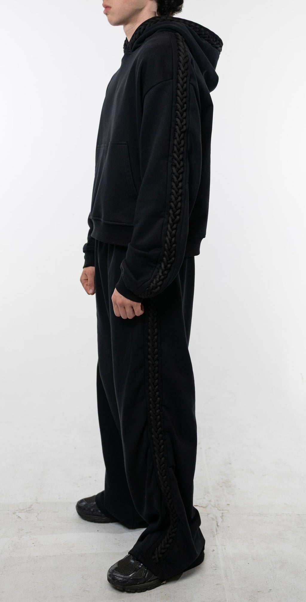 Black Braided Sweats