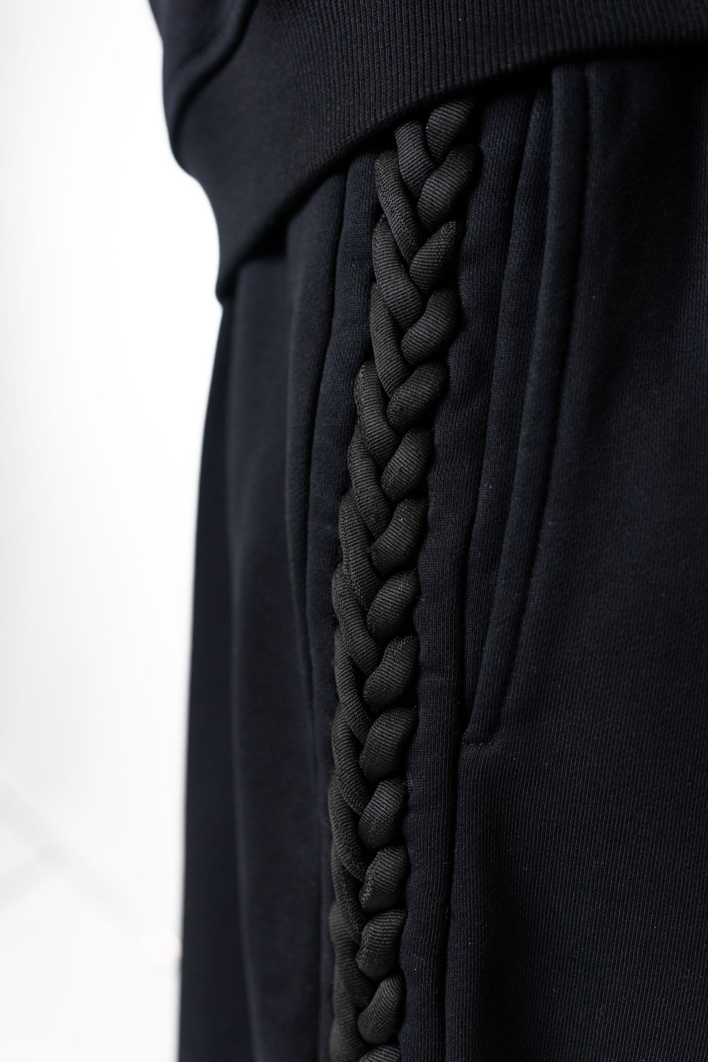 Black Braided Sweats
