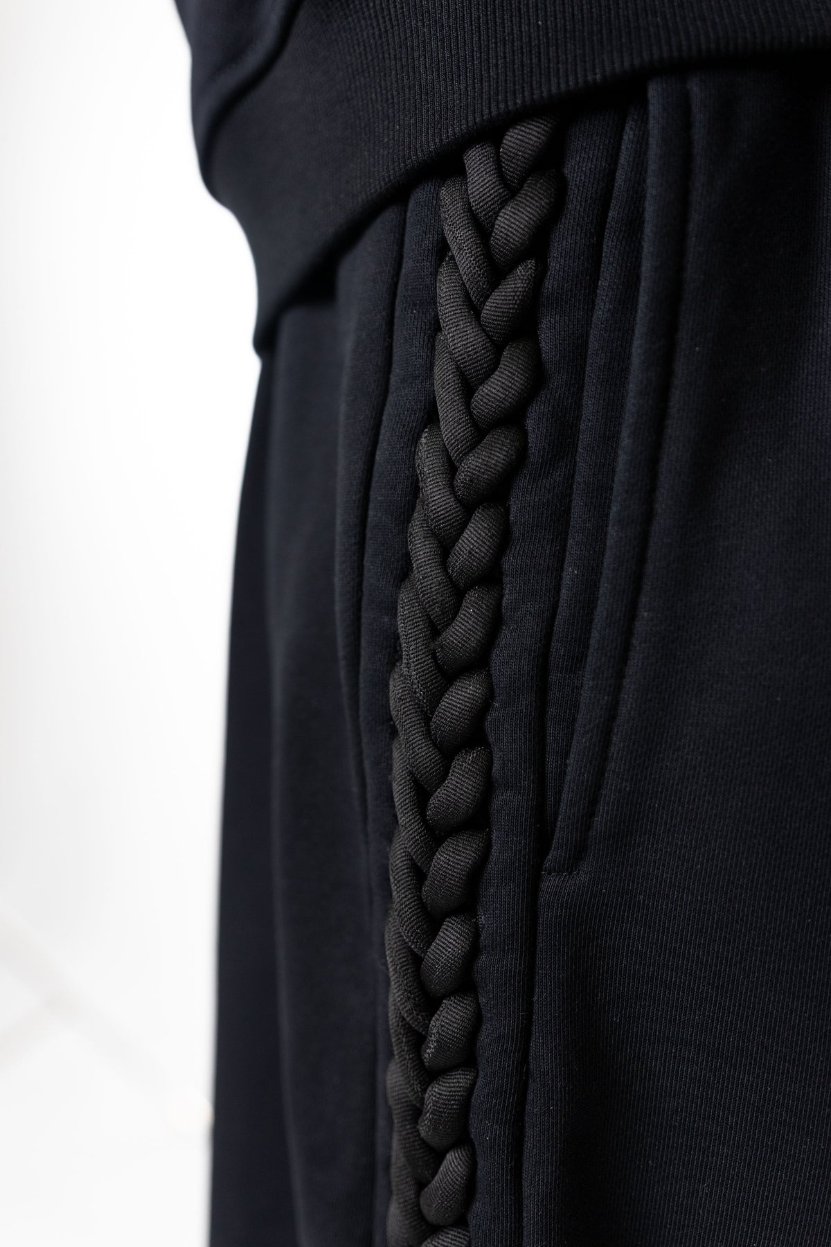 Black Braided Sweats