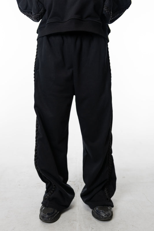 Black Braided Sweats