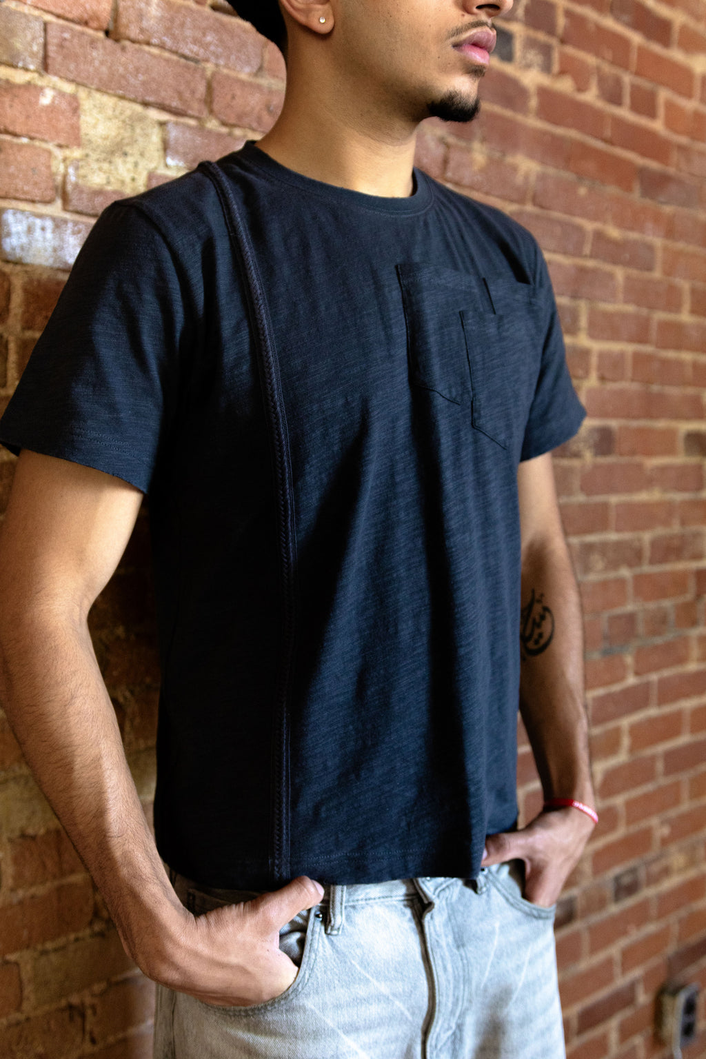 Triple Pocket Tee - Charcoal