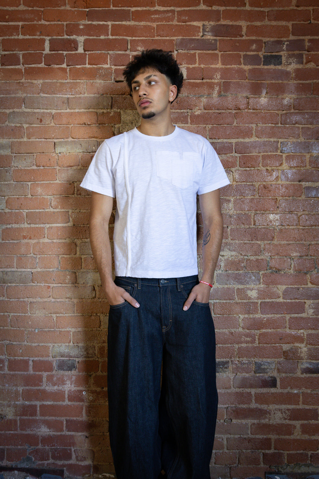 Triple Pocket Tee - White