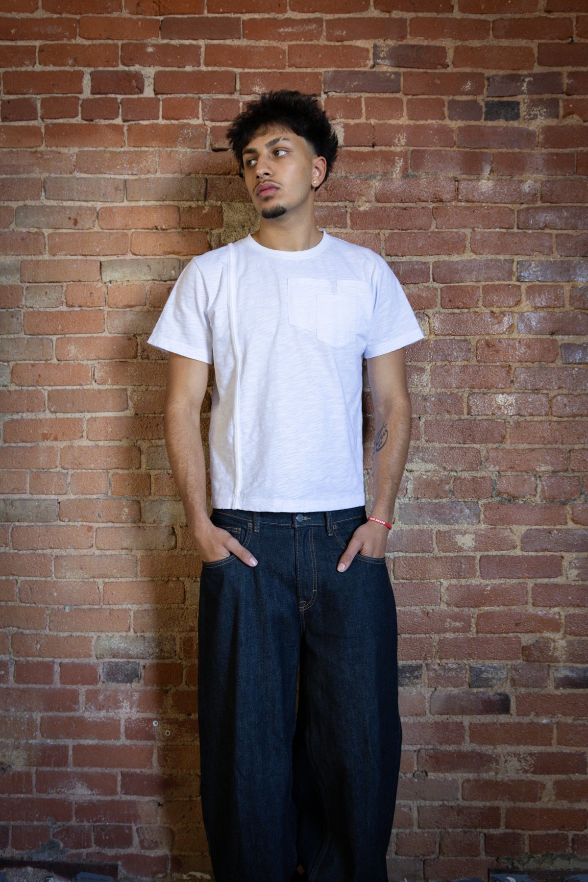 Triple Pocket Tee - White