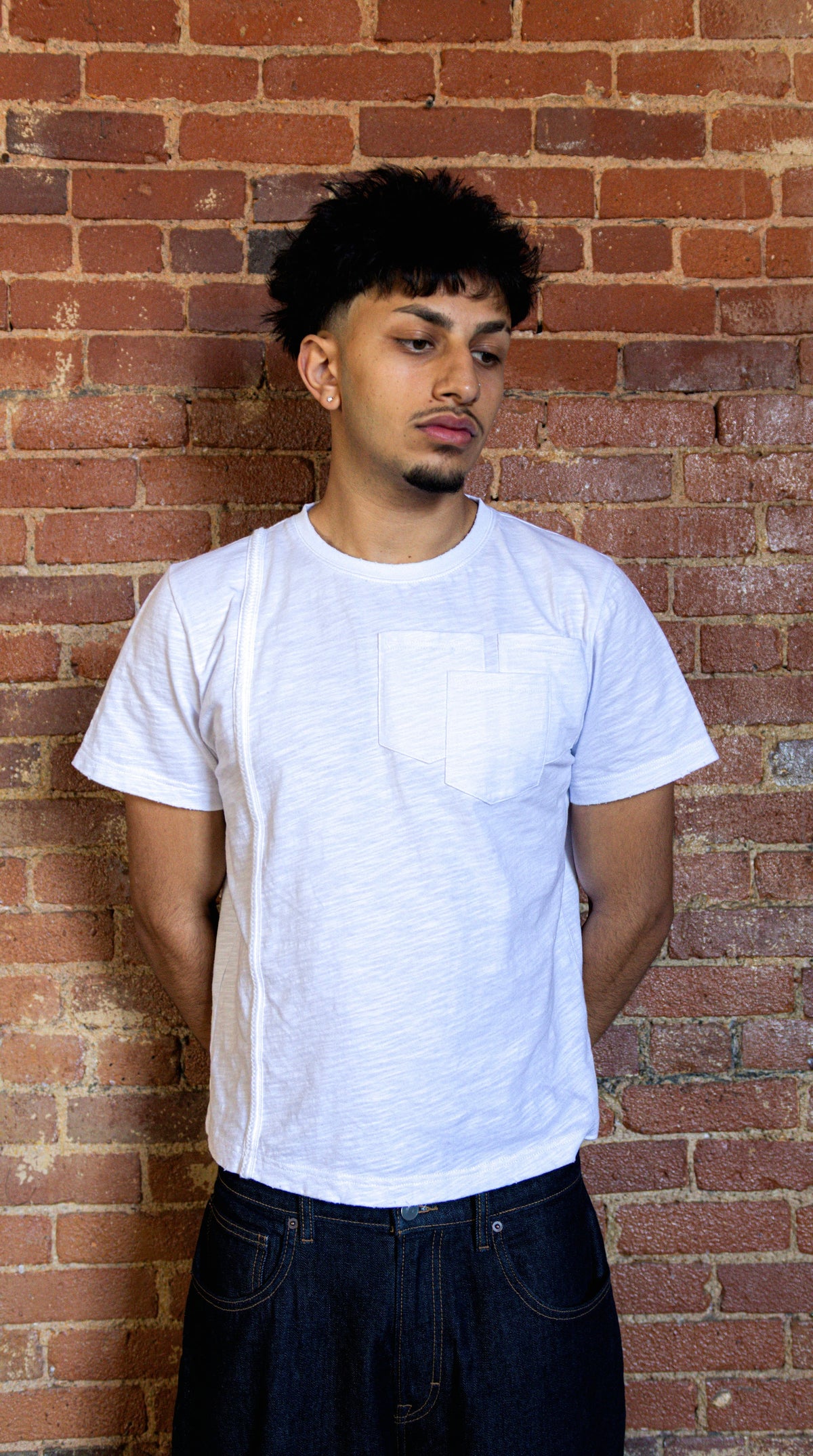Triple Pocket Tee - White