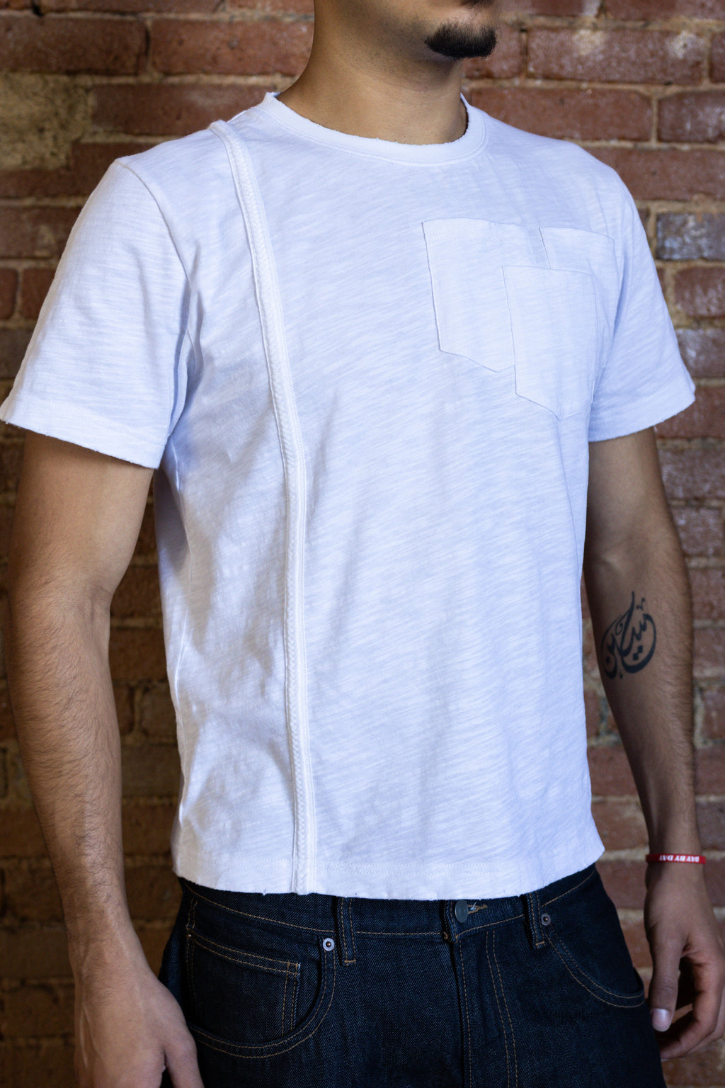 Triple Pocket Tee - White